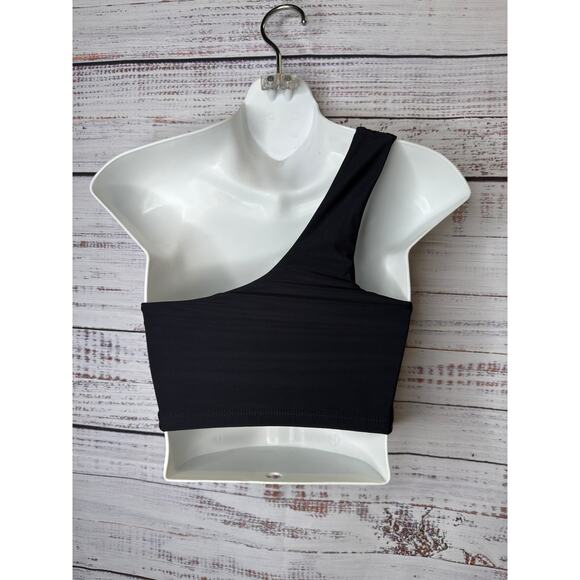 BONDI BORN Ollie Bikini Top in Black Sculpteur Fabric Womens Size M Vacation EUC - Picture 4 of 5